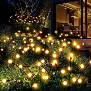 Solar Garden Lights, 80 LED Firefly Garden Lights Solar Outdoor, Solar Lights